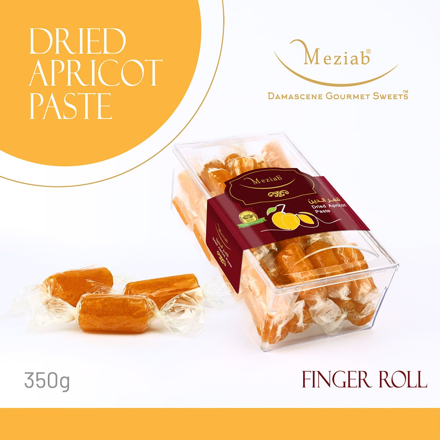 Dried Apricot Paste- Finger Roll- 350g